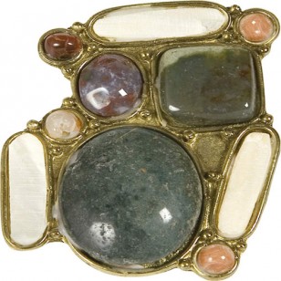 Broche bisutería piedras